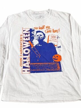 Halloween Michael Myers Long Sleeve Shirt Mens L John Carpenter‎ Horror Graphic